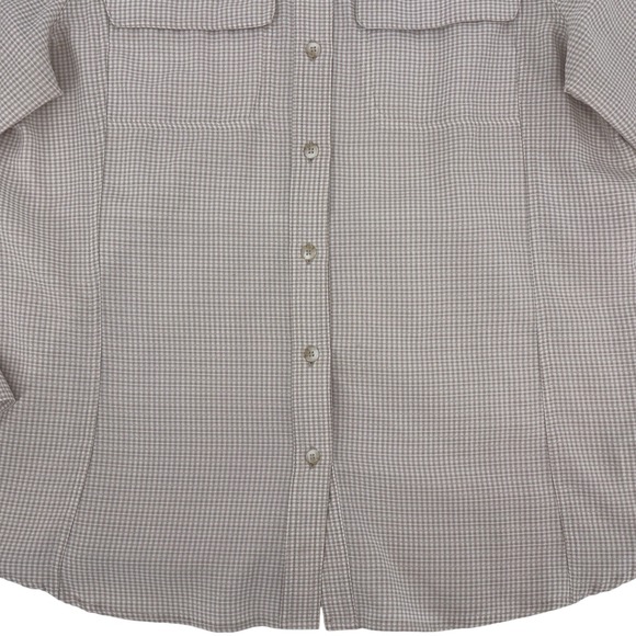 ExOfficio Women's Button Up Shirt Size XL Gingham Check Vented LS Hiking Outdoor - Picture 4 of 13